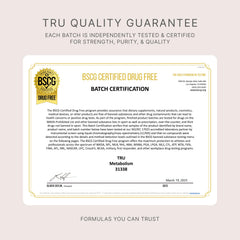 TRU Supplements Metabolism packaging on a shelf conveys trust and accessibility