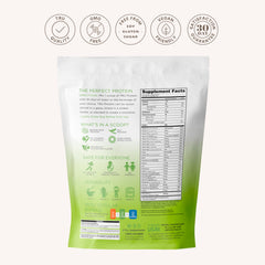 TRU Supplements Plant Based Protein Vanilla Cream being blended into a shake for a smooth texture.