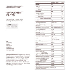 TRU Supplements protein powder being stirred into water for quick vegan nutrition.