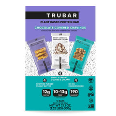 TRUBAR 12-count variety pack display, a quick healthy snack option.