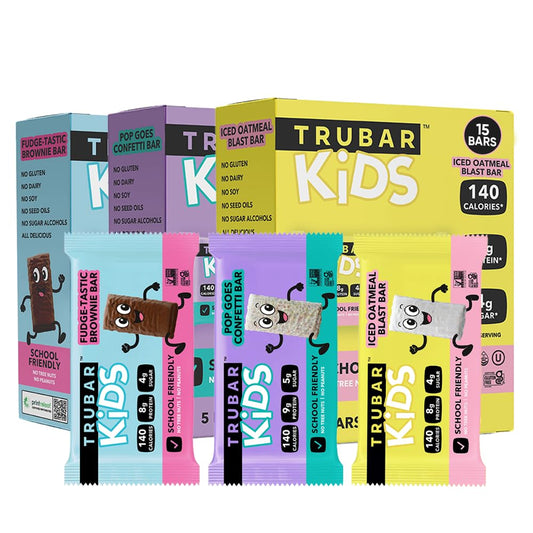 TRUBAR Kids Bars Variety Pack image showing colorful bars for lunchbox variety