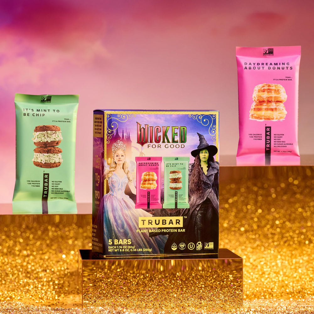 TRUBAR Wicked ingredient list highlights almonds, cassava, and pea protein for plant-based nutrition