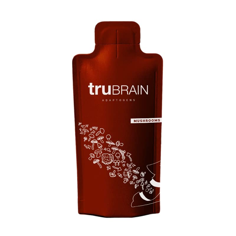 TruBrain Drink bottle with organic Lions Mane for sharper focus and study support