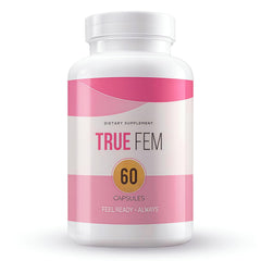 TRUE FEM 13-in-1 bottle front for daily vegan balance
