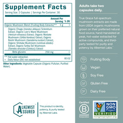 True Grace capsules arranged, convenient daily dose for focused energy.