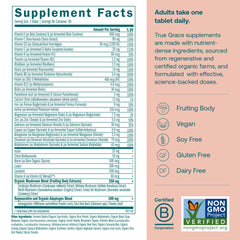 True Grace One Daily label close-up highlighting fermented minerals