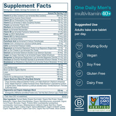 True Grace One Daily Men’s Multivitamin 40+ tablets close-up highlighting chelated minerals.