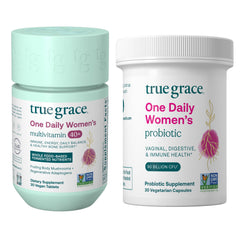 True Grace One Daily Multivitamin 40+ bottle with nutrient-rich label.