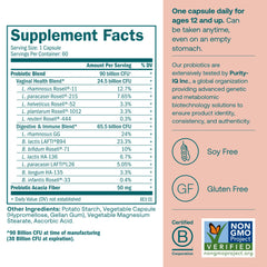 True Grace One Daily Women’s Probiotic label details highlight 90B CFU and strain transparency.