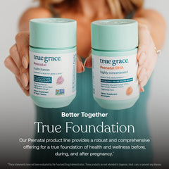 Serving size chart for True Grace Prenatal DHA