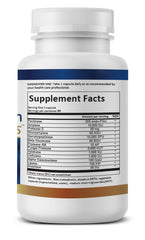 True Healing Naturals Muco-Solve capsules closeup showcases enzymatic blend aiding biofilm disruption.