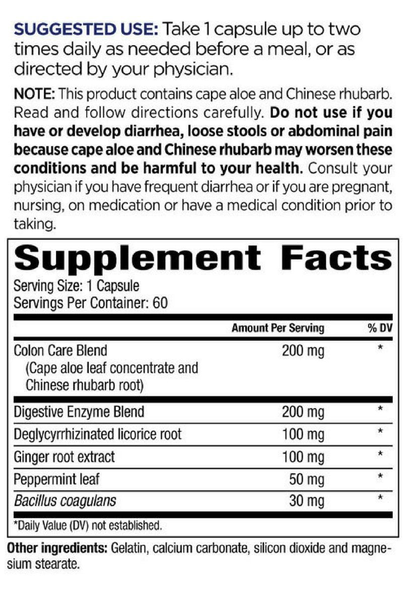 True Health Ultimate Colon Care capsules closeup, highlighting gentle bowel support.