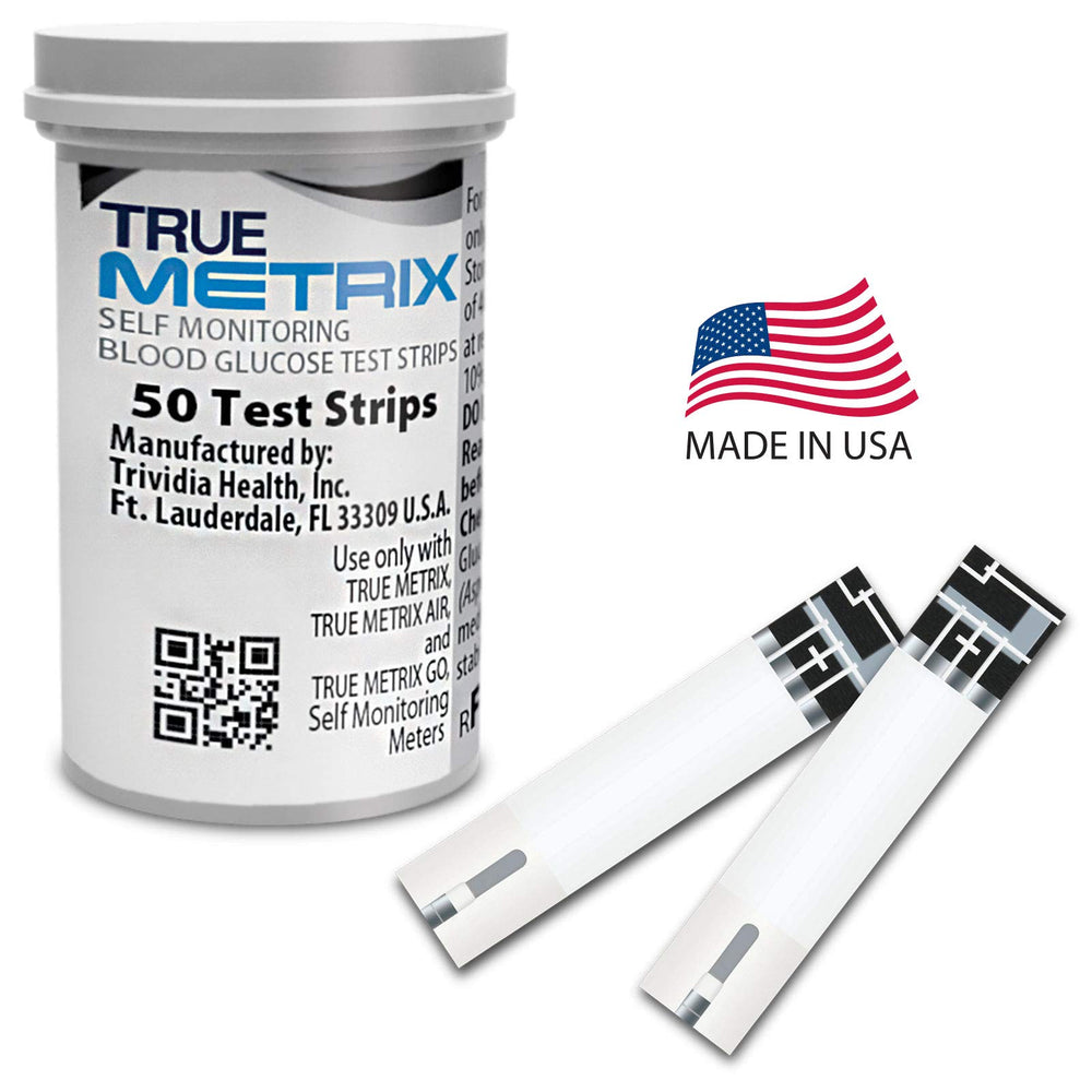 TRUE METRIX NFRS strips ready to insert into a compatible meter.