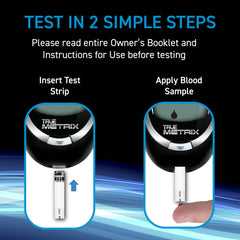 TRUE METRIX blood sample 0.5-microliter detail supports quick tests
