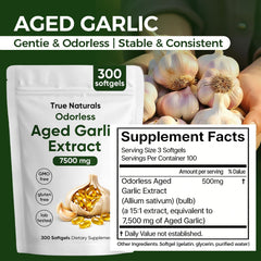 TRUE NATURALS label highlighting aging process for improved absorption