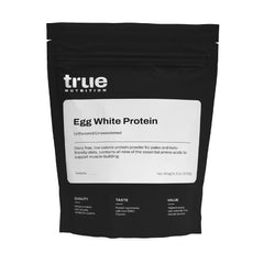 Smooth shake with True Nutrition egg white protein powder, unflavored base