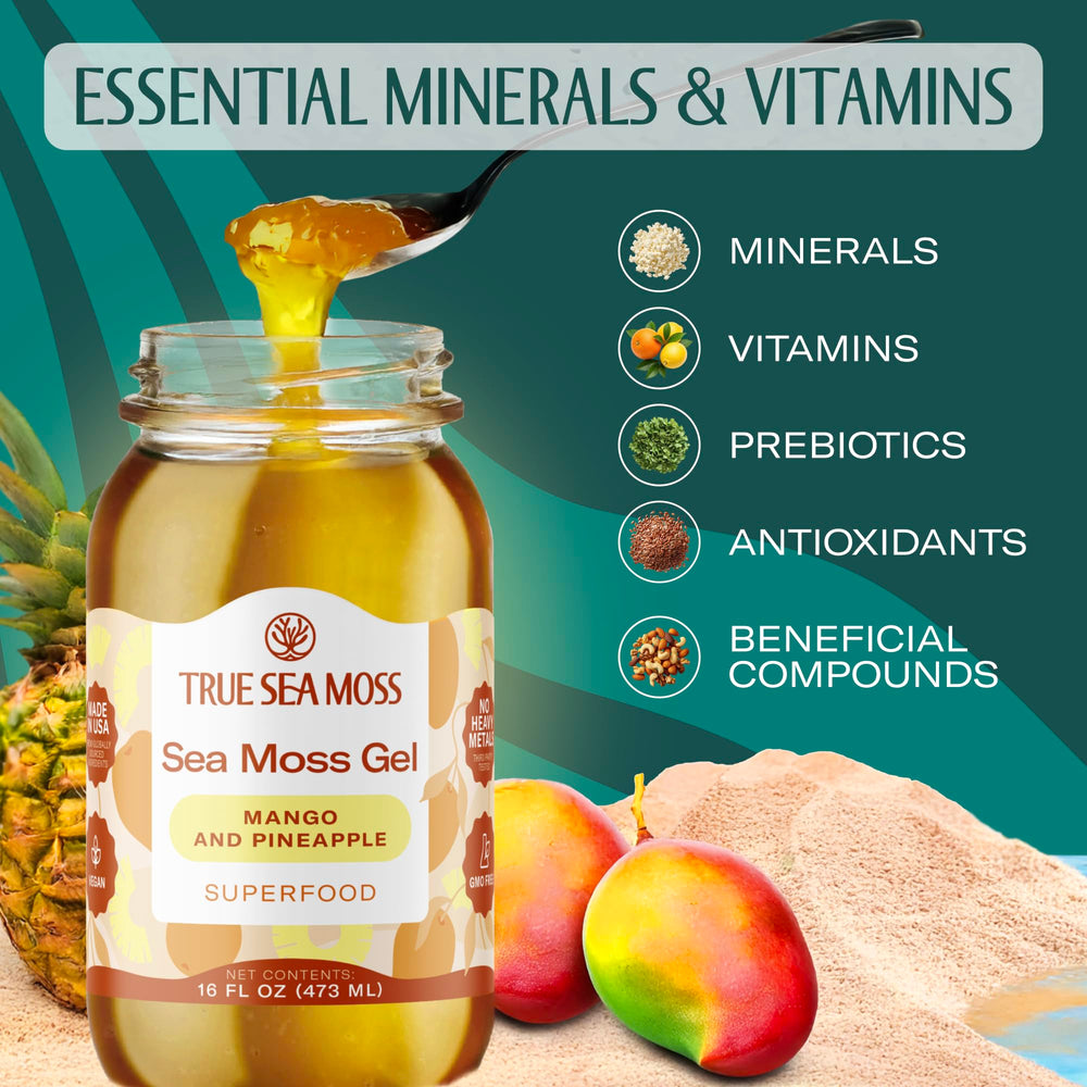 TrueSeaMoss jar close-up with natural color variations