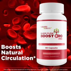 Hands holding Blood Flow Boostoro Pro bottle during workout for on-the-go support