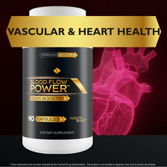 True You Health Blood Flow Power bottle on desk promoting daily vitality.