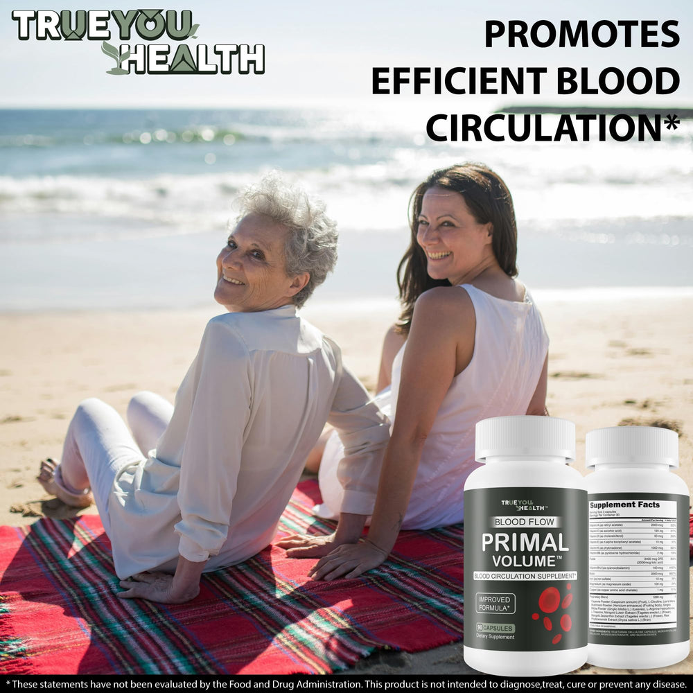 True You Health Blood Flow Primal Volume with Ginkgo biloba visual hints at cognitive support