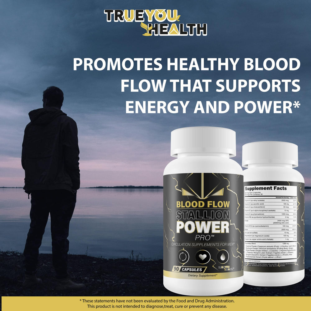 Energy-boosting profile of Blood Flow Stallion Power Pro for active days