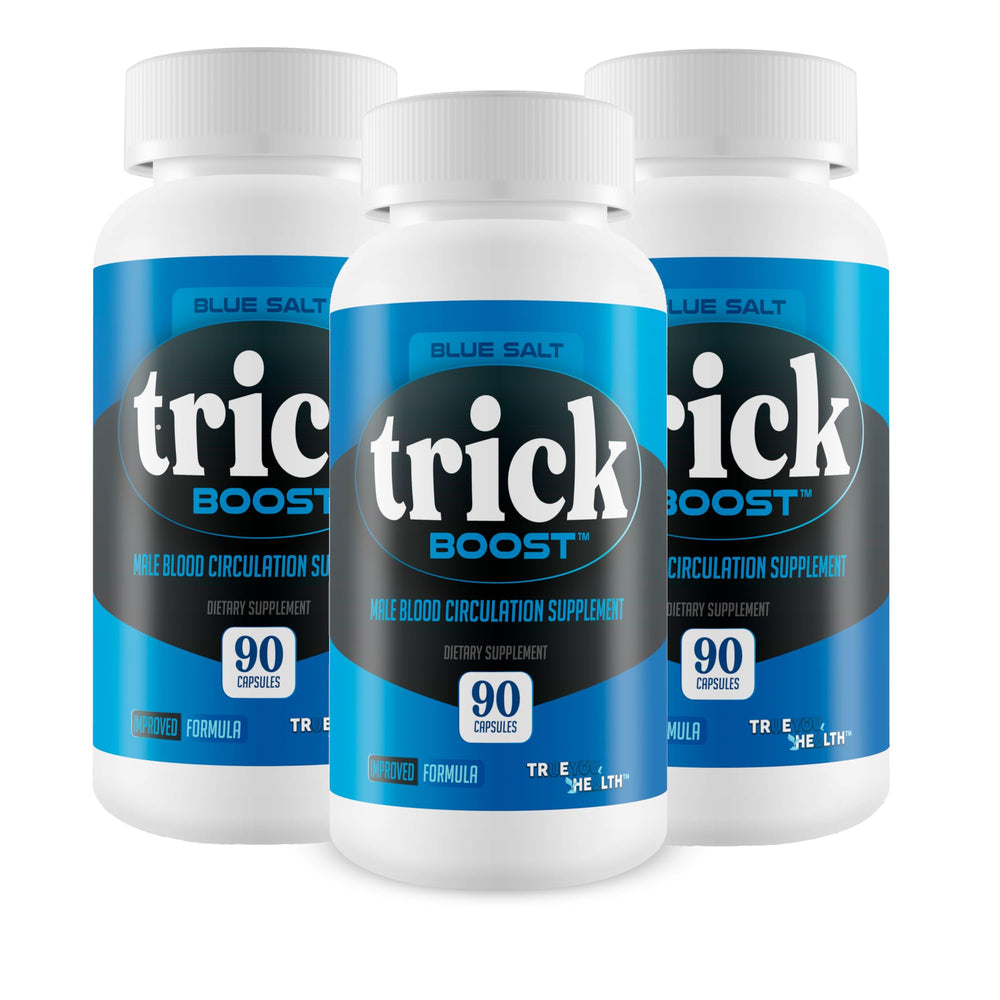 True You Health Blue Salt Trick Boost bottle showcases circulation support for daily vitality