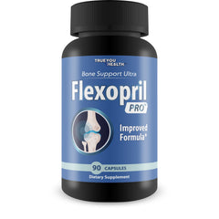 True You Health Bone Support Ultra Flexopril Pro bottle promotes daily bone health.