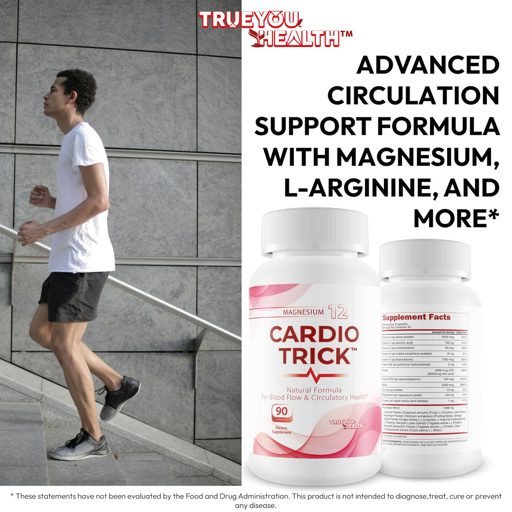 True You Health Cardio Trick label design with clear product details