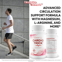 True You Health Cardio Trick label design with clear product details