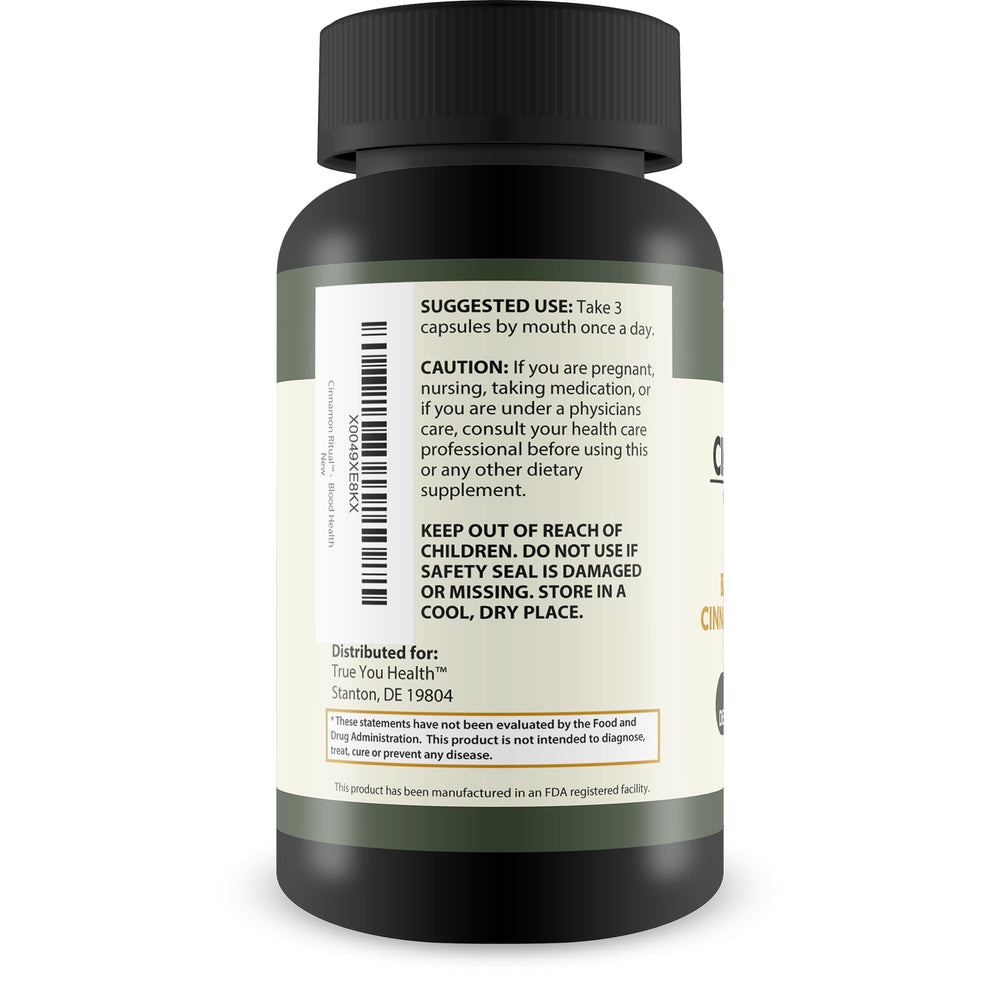 True You Health Cinnamon Ritual label highlighting key ingredients