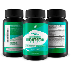 Gluc0 Freedom Pro capsules ready for daily routine in bottle.