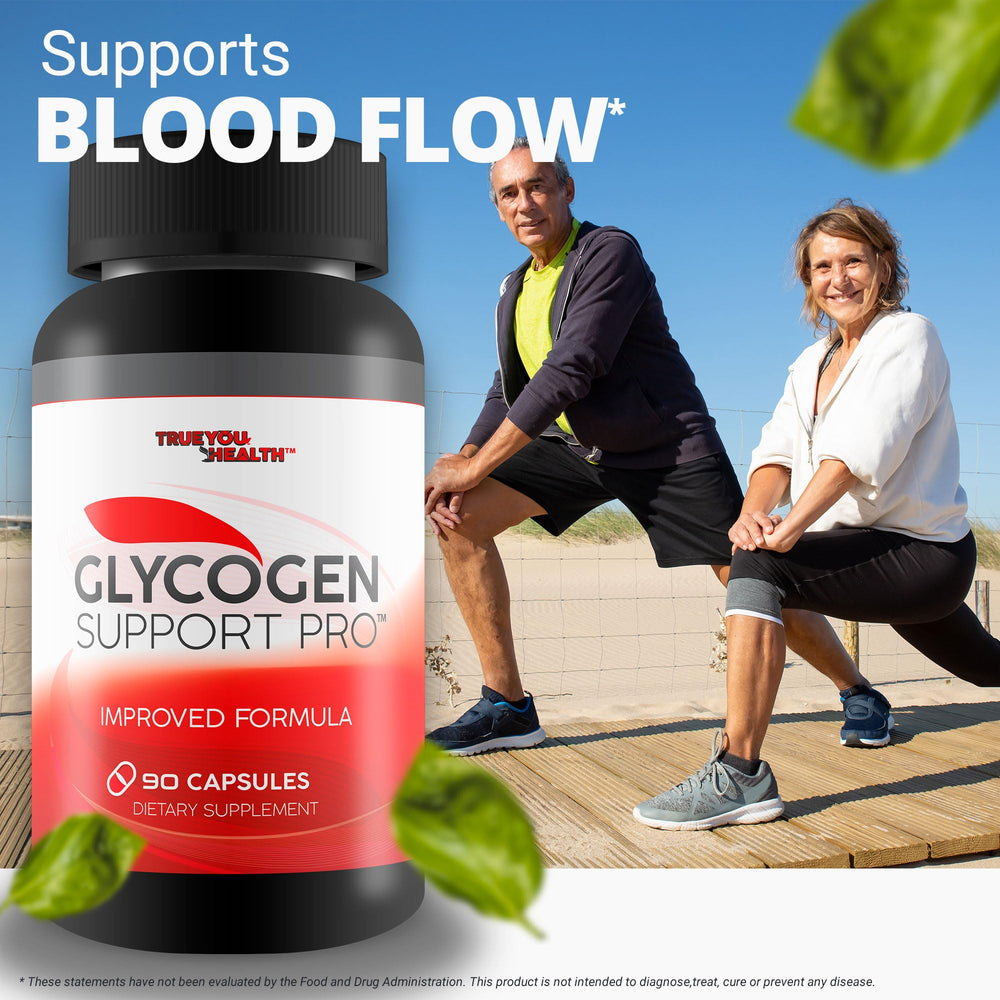 True You Health Glycogen Support Pro supports leg circulation and vein health