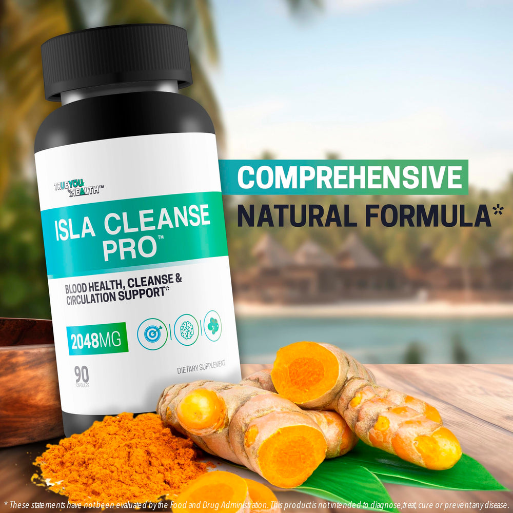 Isla Cleanse Pro tea/capsules packaging for daily detox ritual