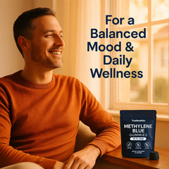 TRUEHEALTHIC Methylene Blue Gummies 30-count bottle ready for daily routine