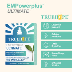 Truehope EMPowerplus Ultimate packaging box clearly labels the 36-in-1 formula.
