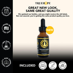 Truehope Nascent Iodine dropper cap enables precise dosing with a clean formula