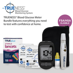 TRUENESS carrying case keeps meter and supplies organized on the go