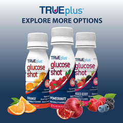 TRUEplus glucose product lineup, including gels and tablets.