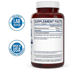 Truevantage Nutrition wild yam-based pregnenolone ingredient details.