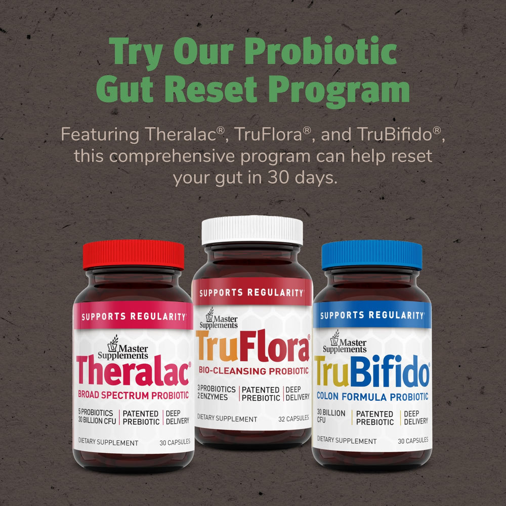 TruFlora Master Supplements reseal cap demonstrating shelf-stable storage