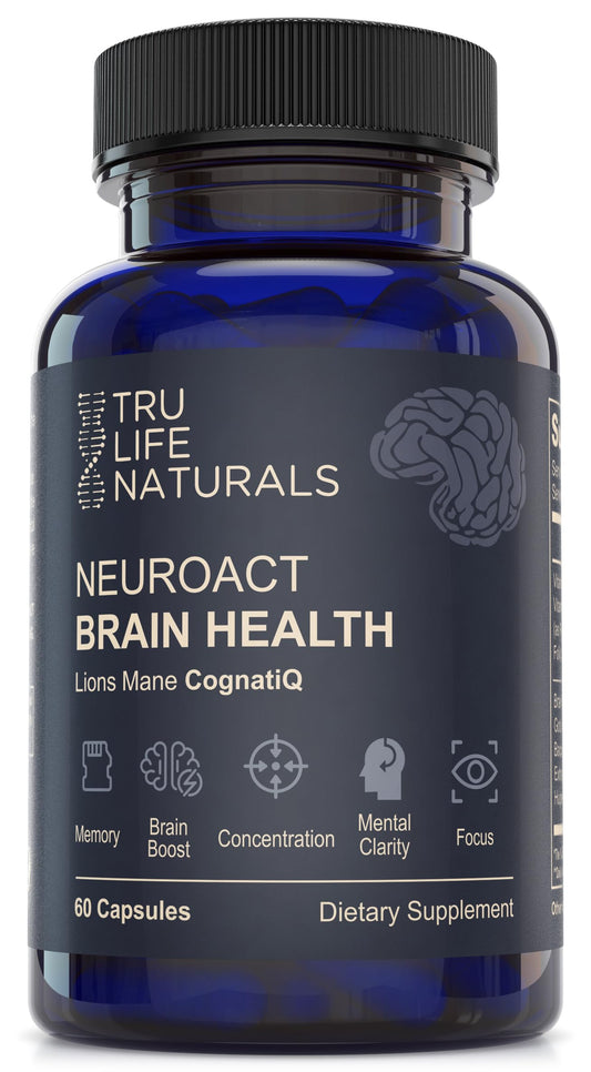 TRULIFE NATURALS NEUROACT bottle front view for cognitive support.
