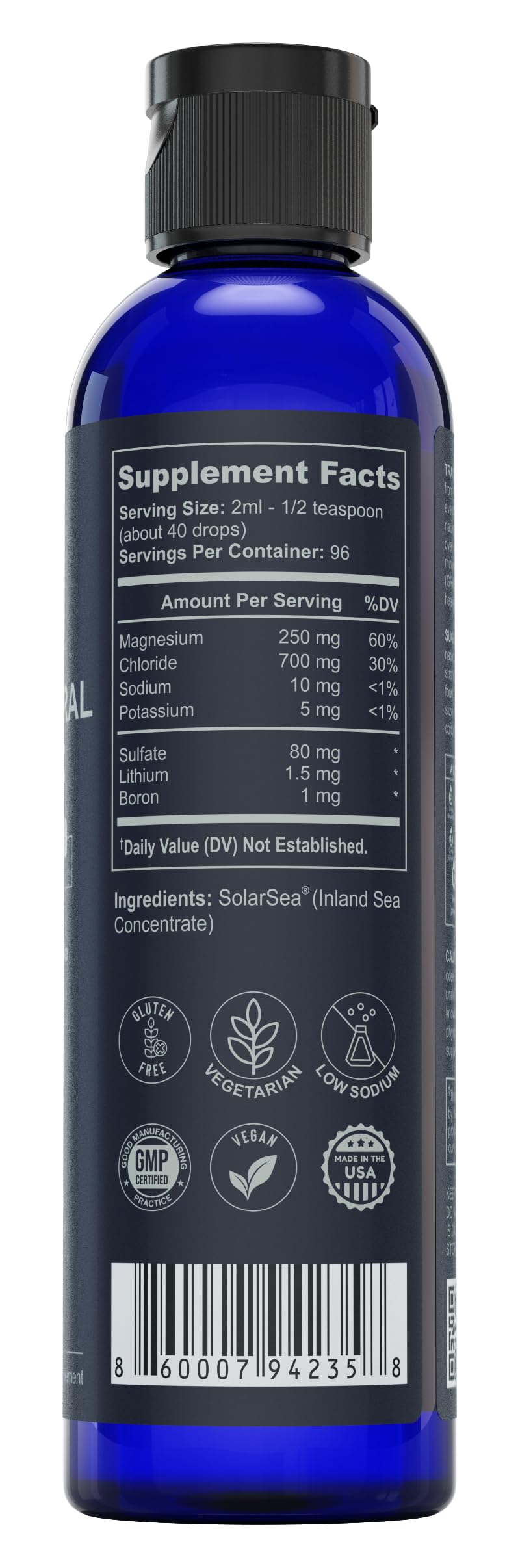 TRULIFE NATURALS measuring dose shows 2 mL per serving