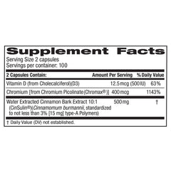 TruNature CinSulin cinnamon water extract 500mg for convenient daily wellness.