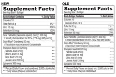 TruNature Prostate Health Complex bottle back highlights ingredients like zinc and lycopene for daily support.