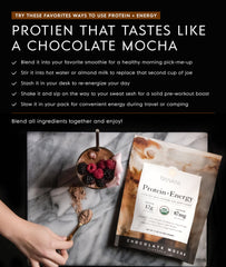 Truvani on-the-go cup implies quick protein and energy.