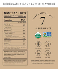 Truvani Dairy Free Protein Powder label shows organic vegan ingredients.