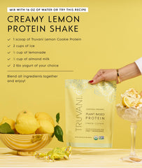 Truvani Lemon Cookie shake texture appears smooth and appealing