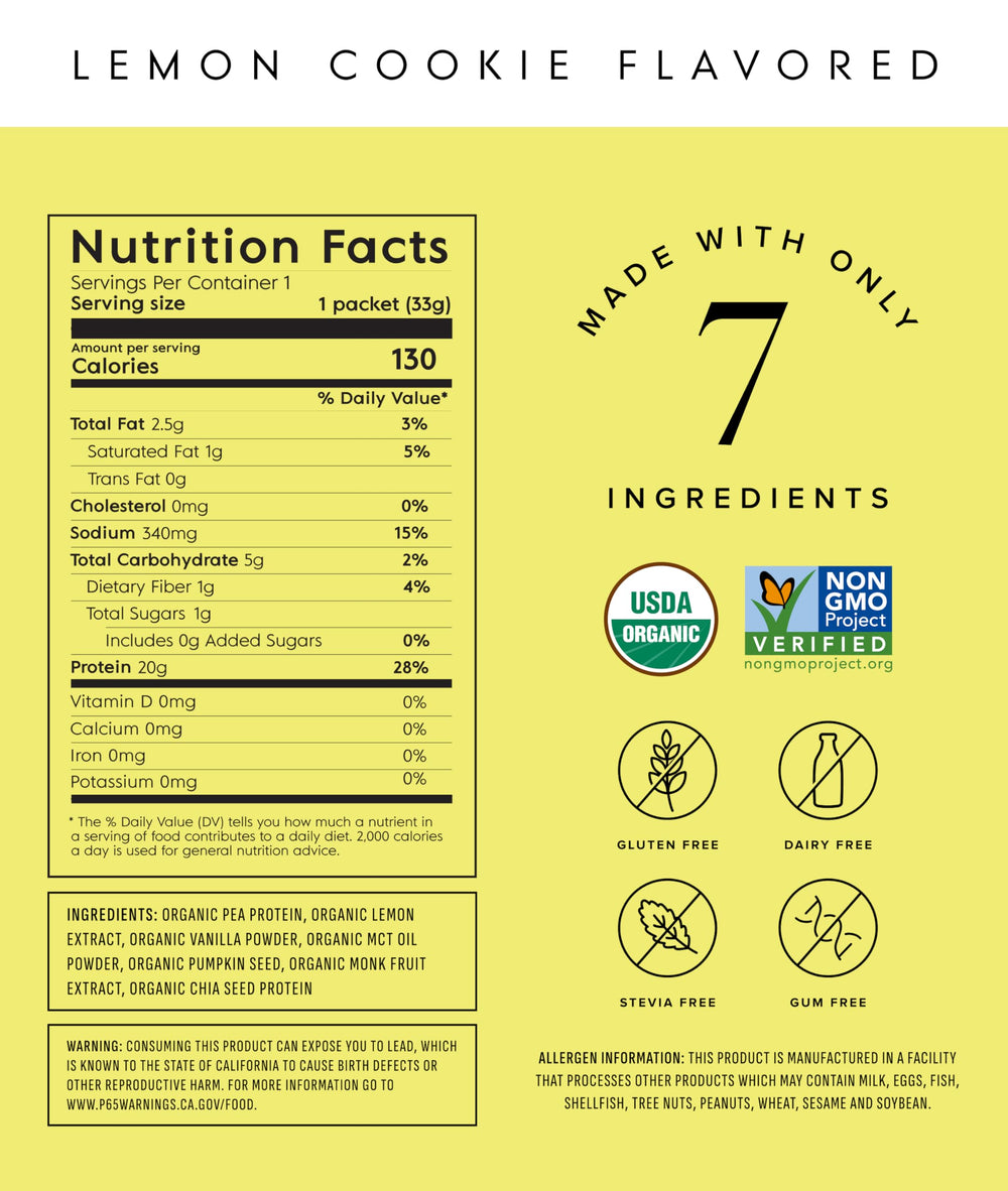 Truvani Lemon Cookie travel packets enable convenient on-the-go protein