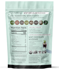 Truvani Mint Chocolate packaging highlights keto-friendly and gluten-free features.