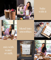 Truvani Protein Energy packaging highlights USDA Organic and Non-GMO